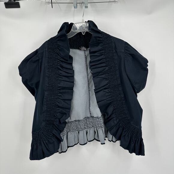 Goddess Collection Womens Ruffle Shrug Jacket Size 2X Dark Academia Romantic - Picture 1 of 7